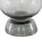Black Glass Vase Set with Wavy Opening & Gold Speckles